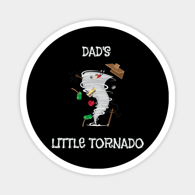Cute Dad's Little Tornado Kids Magnet by theperfectpresents